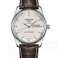 Longines Longines Master Collection L2.910.4.77.3  L29104773 механические мужские часы бежевый циферблат, браслет кожаный — вид спереди